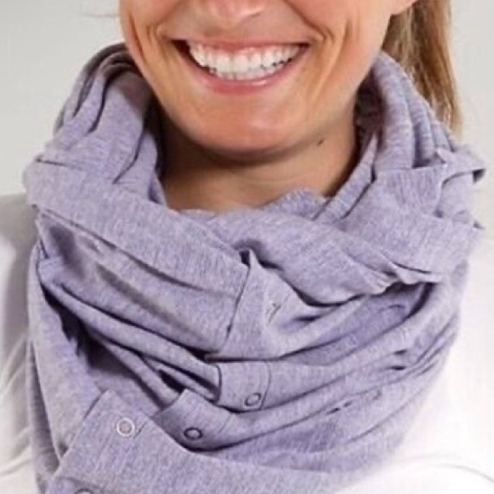 Lululemon Vinyasa Lilac Heathered Stripe Purple Infinity Scarf Size OS